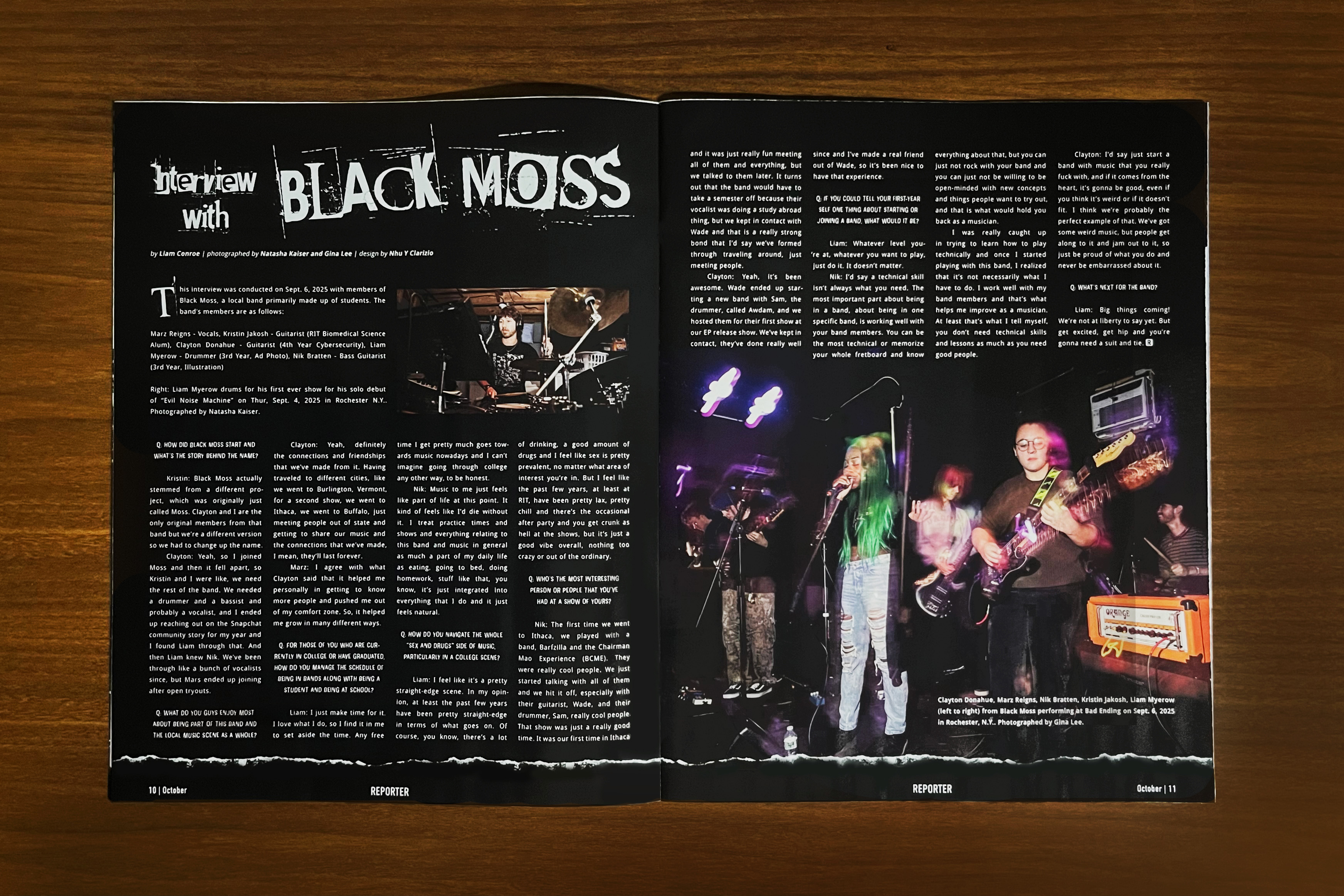 editorial spread - black moss interview
