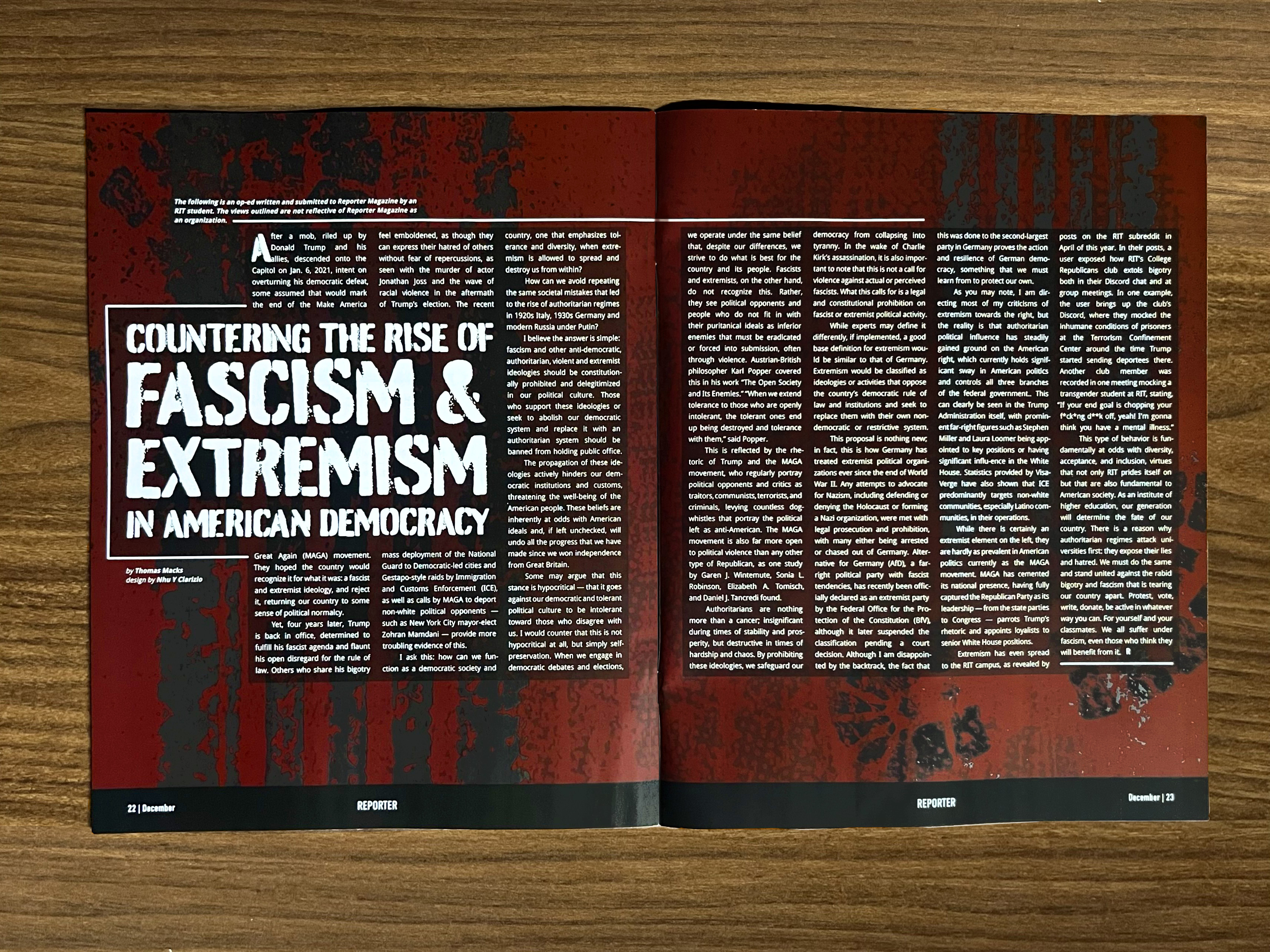 editorial spread - facism